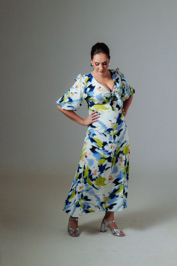 Vestido Midi com Laço no Decote - Image 2