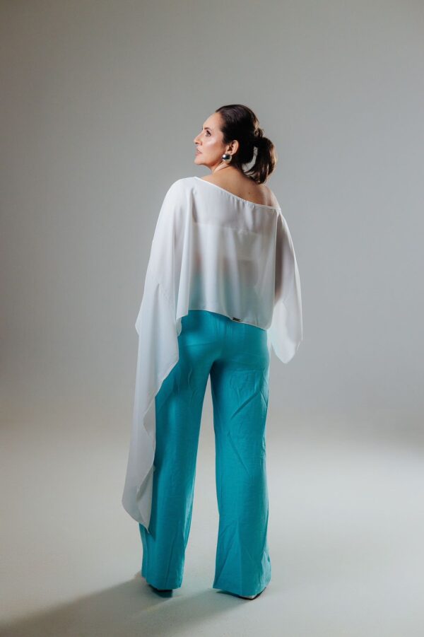Blusa Cropped Crepe Assimetria - Image 4